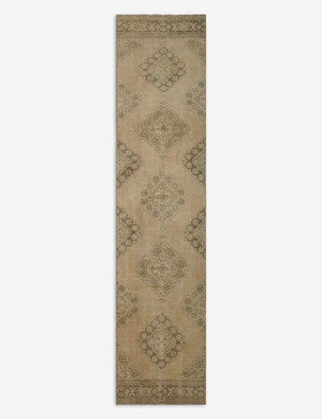 Vintage Turkish Hand-Knotted Wool Runner Rug No. 217, 2'5" x 8'10"