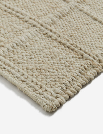 Harper Jute Rug Swatch by Jake Arnold, Ivory