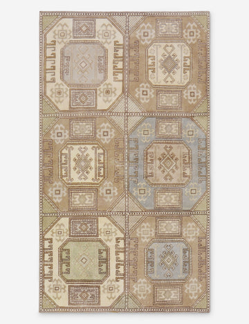 Vintage Turkish Hand-Knotted Wool Rug No. 434, 4' x 7'