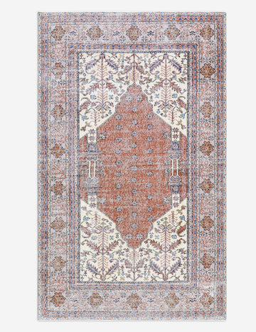 Vintage Turkish Hand-Knotted Wool Rug No. 512, 5' x 8'