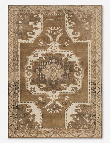 Vintage Turkish Hand-Knotted Wool Rug No. 560, 7'11" x 9'7"