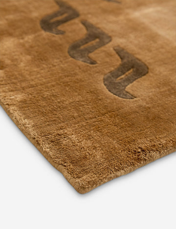Tiikeri Hand-Loomed Viscose Rug Swatch by Sarah Sherman Samuel, Brown
