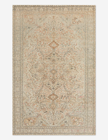 Vintage Turkish Hand-Knotted Wool Rug No. 322, 6'4" x 10'4"