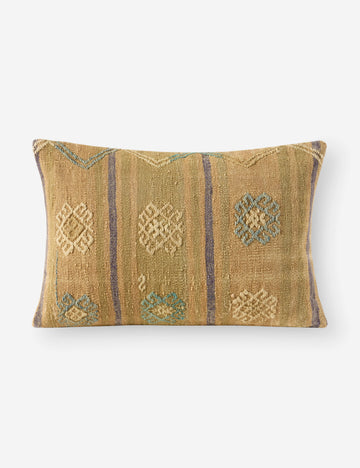 Vintage Lumbar Pillow No. 319, 16" x 26"