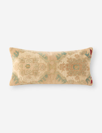 Vintage Lumbar Pillow No. 304, 12" x 26"