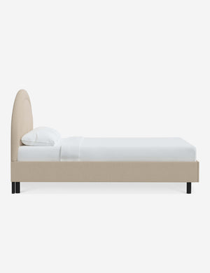 Side of the Odele Natural Linen bed