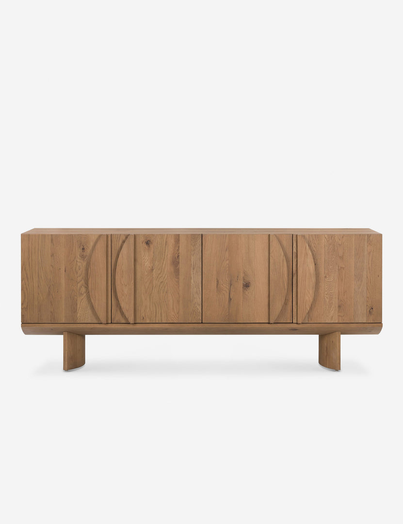 #color::natural | Remwald sculptural oak wood sideboard cabinet.