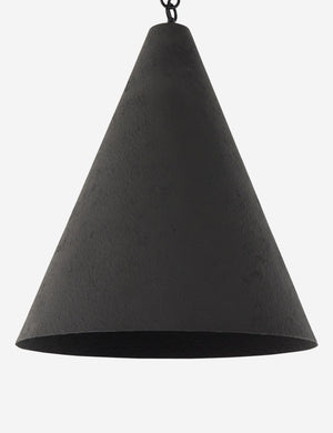 Shade of the Ashwin sleek cone pendant light in black.