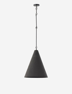 Ashwin sleek cone pendant light in black.