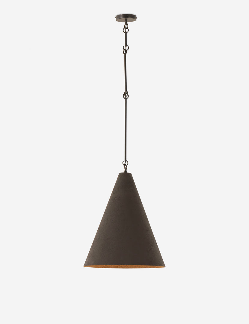 #size::19.5-dia #color::black | Ashwin sleek cone pendant light in black.
