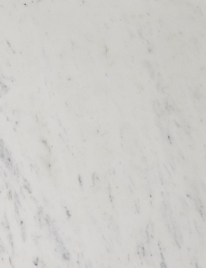 #color::black-and-marble | Close up of the stone of the Breslin square marble top side table.