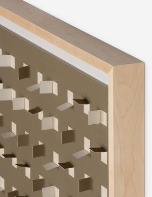 Corner of the See through taupe and sand wall art