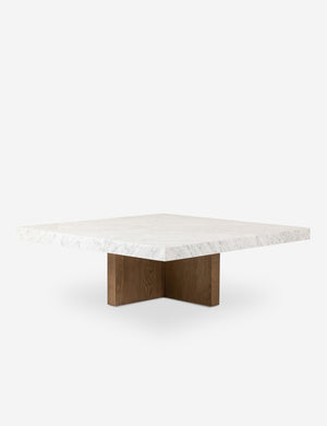 Ozawa mixed-material, marble top square coffee table.