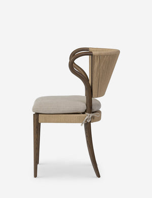 Open Box: Amira Dining Chair, Navy Stripe by Amber Lewis x Four Hands