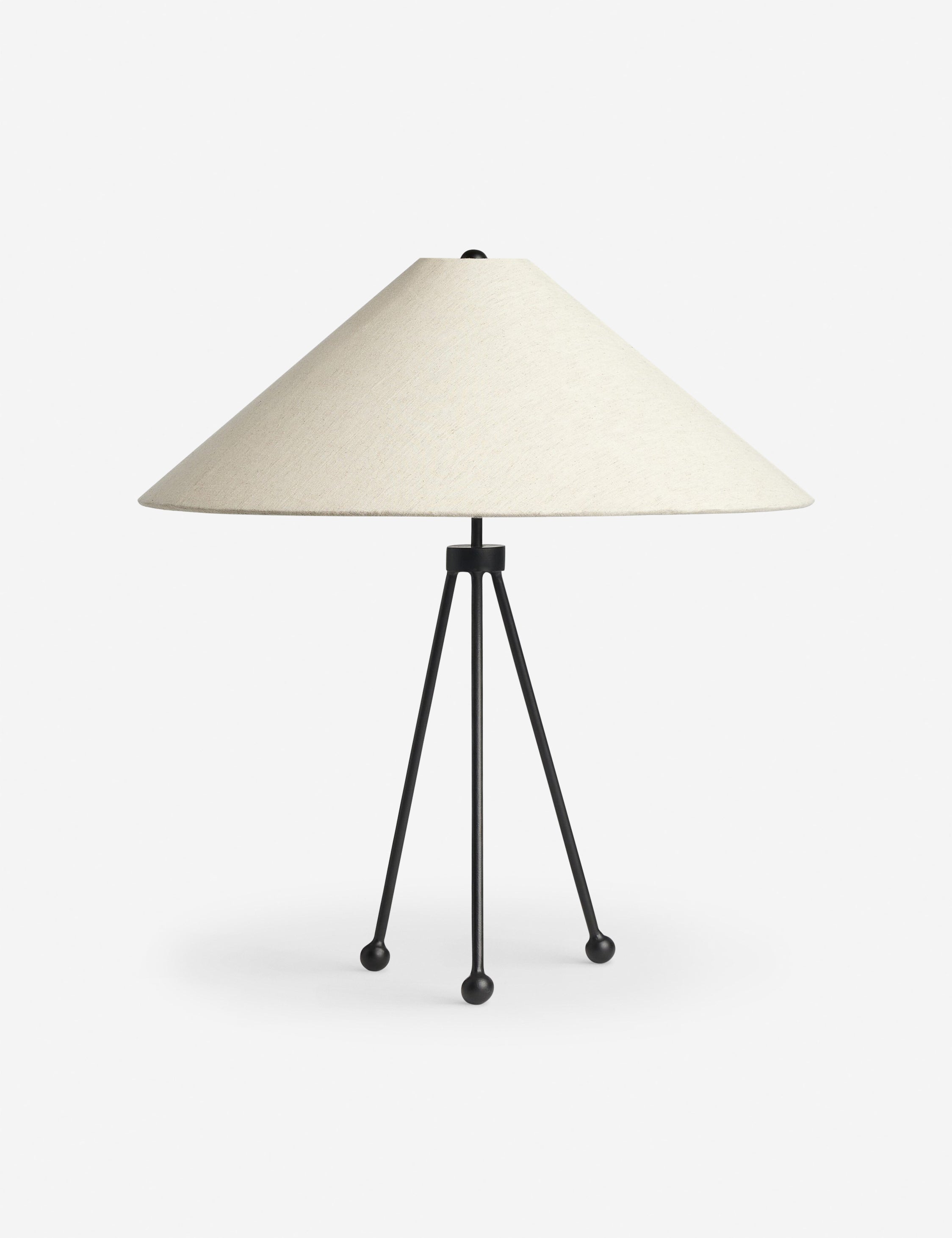#color::black | Colbeck slim iron tripod table lamp