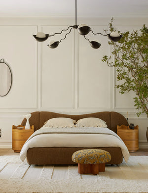 Gladys Extended Headboard Platform Bed by Sarah Sherman Samuel : Wine Mini Corduroy / Full