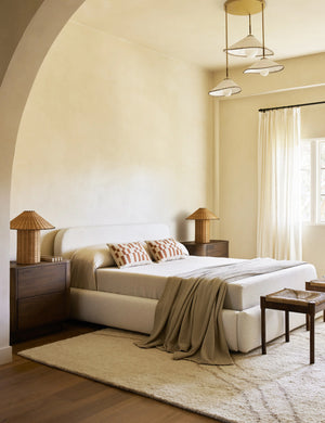 Nabiha Platform Bed : Talc Linen / Full