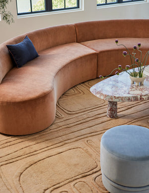 Cara Sectional Sofa : Talc Performance Linen / 159