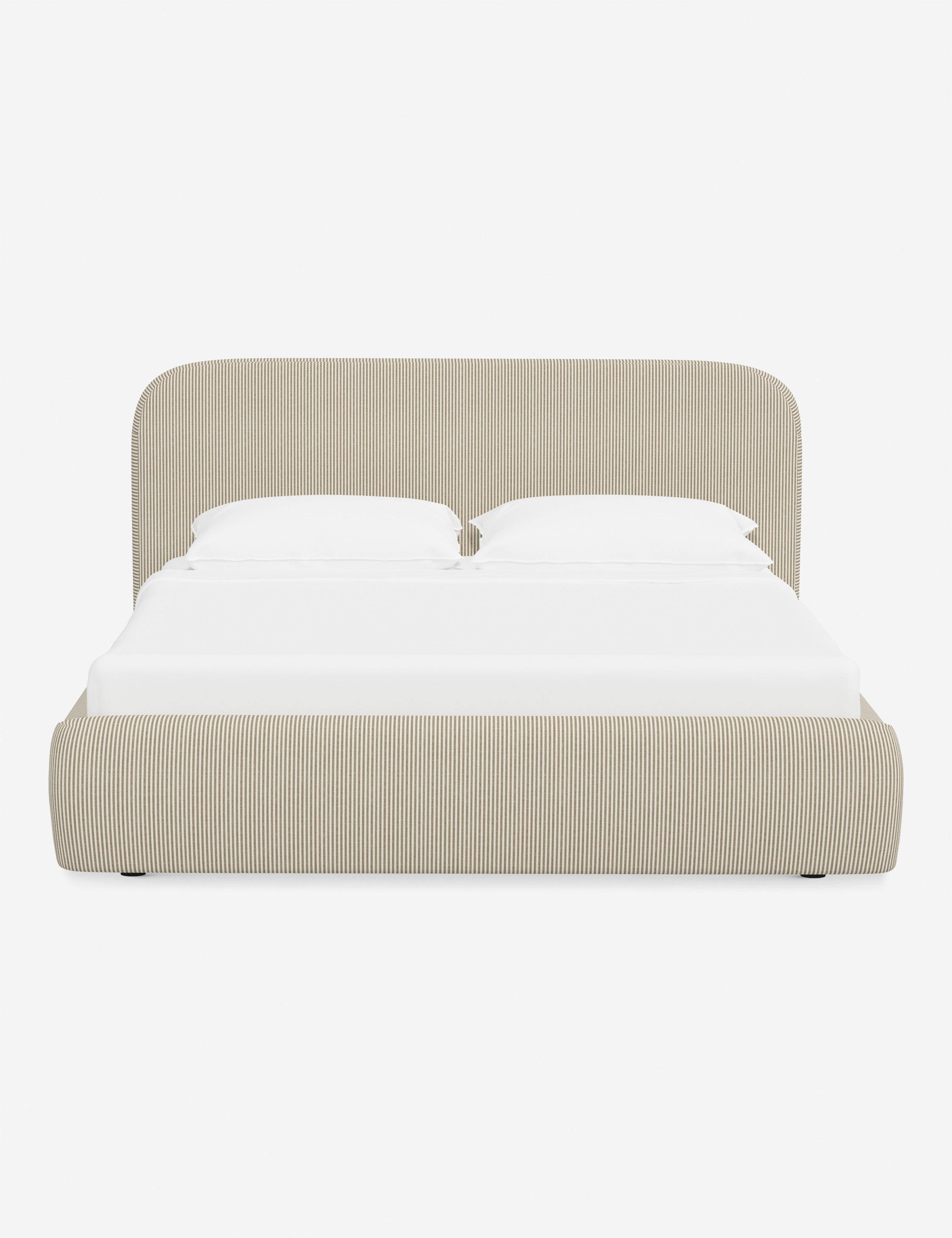 Open Box: Nabiha Platform Bed, Tan Stripe Queen