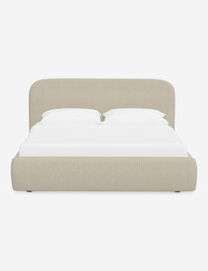 Open Box: Nabiha Platform Bed, Tan Stripe Queen