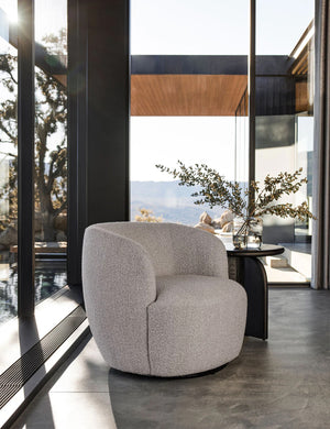 Rue Swivel Chair : Emerald Velvet