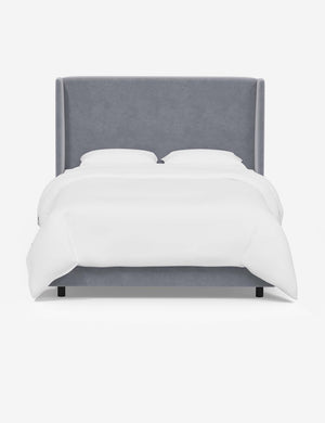 Open Box: Adara Bed, Denim Velvet Queen