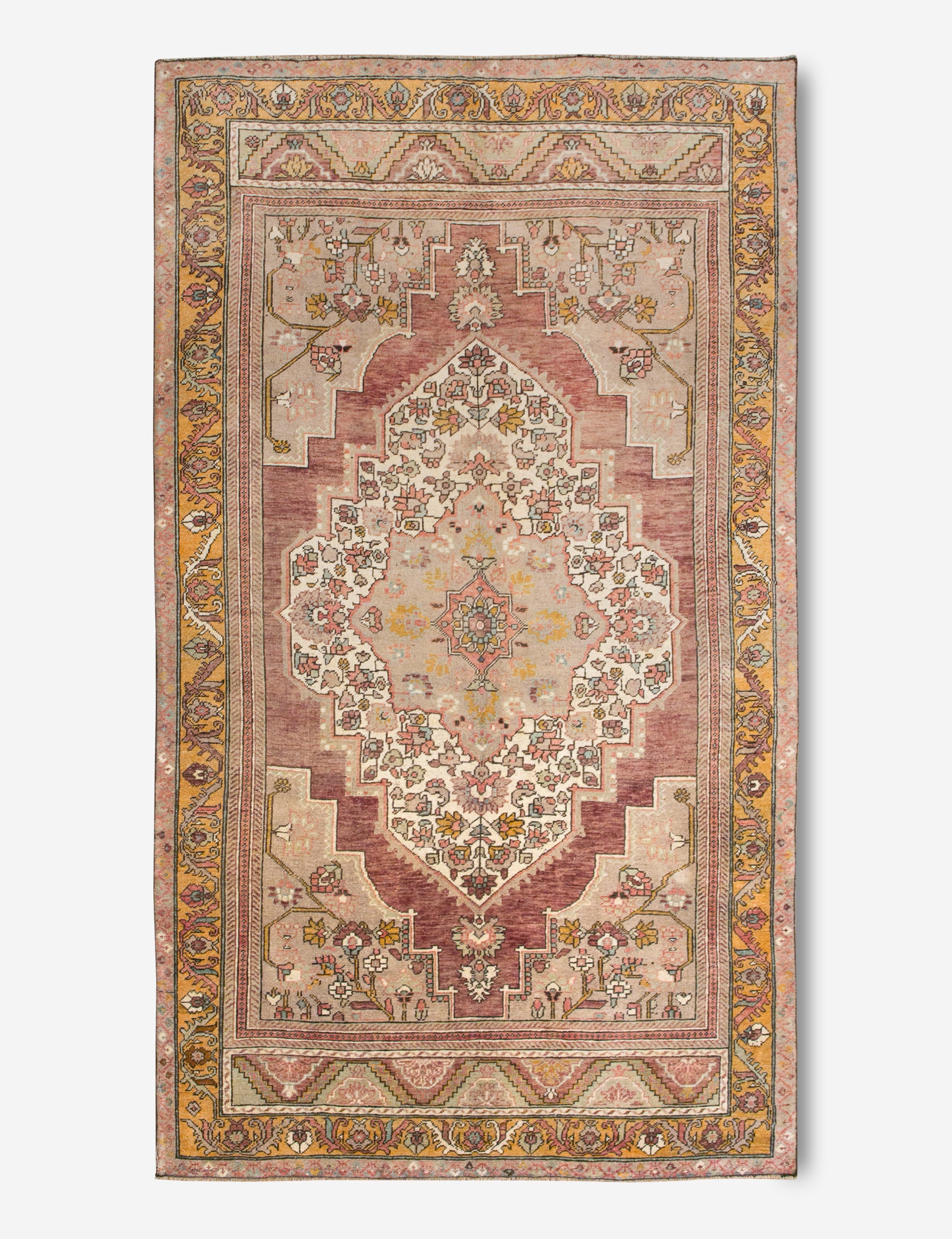 Vintage Turkish Hand-Knotted Wool Rug No. 406, 5'3" x 10'