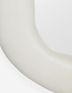 Bottom of the Alston white oval full length mirror.