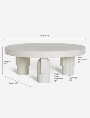 Dimensions on the Anja Coffee Table