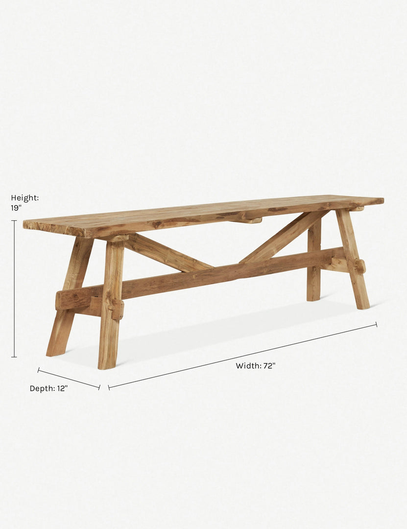 | Dimensions on the Arlene Bench