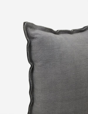 Corner of the arlo Dusty Blue lumbar pillow