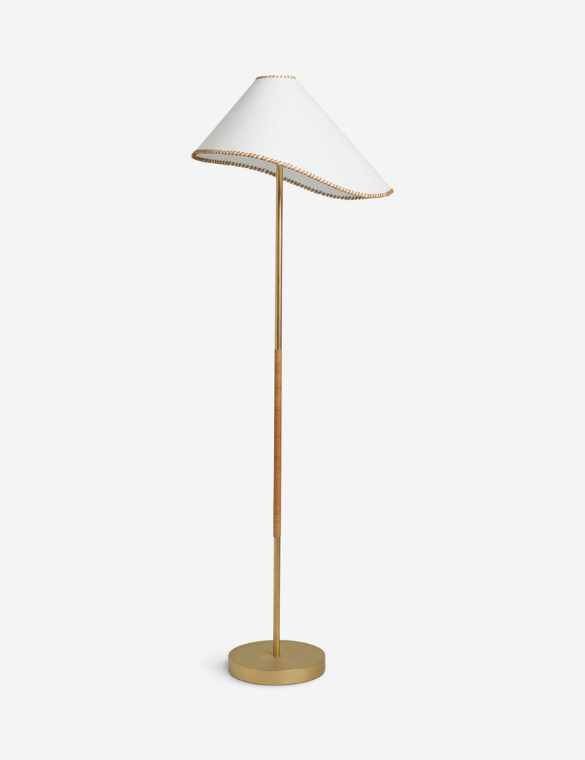 #color::brass | Arroyo Mixed-Material Floor Lamp by Elan Byrd.