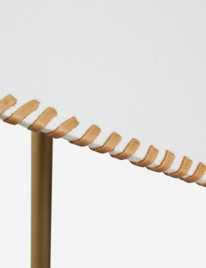 Close up of the shade of the Arroyo Mixed-Material Floor Lamp by Elan Byrd.