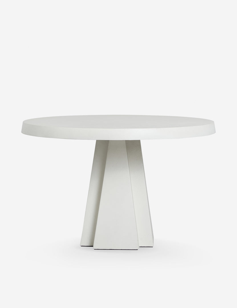 #color::textured-white | Avila modern round pedestal dining table.