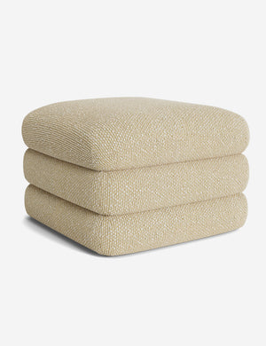 Open Box: Babs Ottoman, Ivory Basket Boucle by Sarah Sherman Samuel