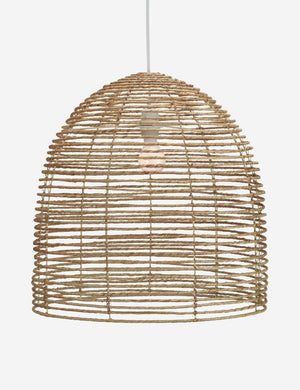 Beehive jute woven pendant light