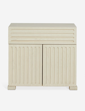 Beck grooved light wood nighstand.