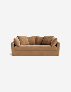 Open Box: Cashel Sofa, Caramel Vintage Velvet 84
