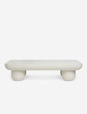 Open Box: Clouded Rectangle Coffee Table, Matte White by Sarah Sherman Samuel