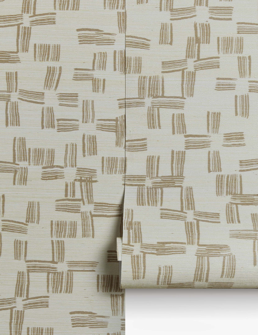 #color::ivory | Crossmarks Grasscloth Wallpaper by Élan Byrd