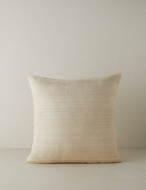 Back of the Crossmarks Silk Pillow by Elan Byrd in black.