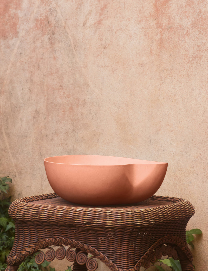 #color::sienna #style::large | Dempsy low sculptural large planter by Sarah Sherman Samuel in Sienna.
