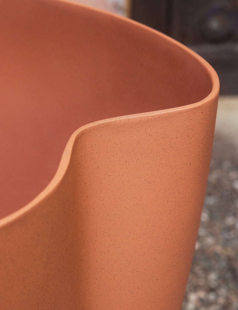 #color::sienna #style::large | Close up of the Dempsy large sculptural planter by Sarah Sherman Samuel in Sienna.