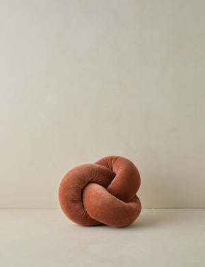 Dewey velvet knot ball pillow.