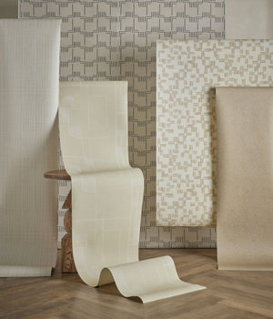 Topos Abstract Line Patterned Wallpaper by Élan Byrd.