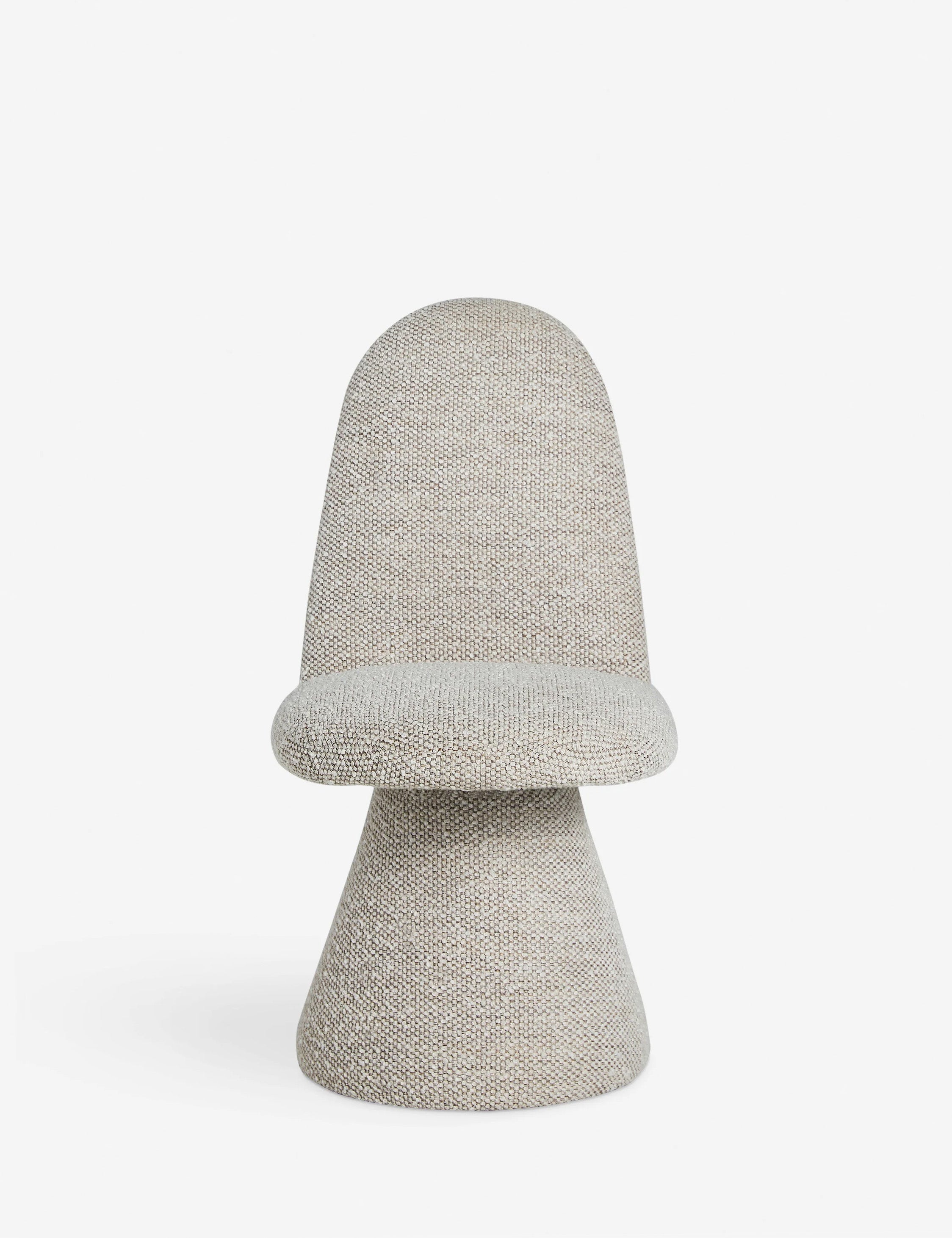 #color::natural-basketweave | Fenton textured sculptural upholstered minimalist dining chair.