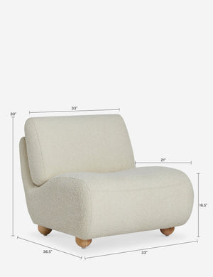 Kya Accent Chair : Ivory Basket Boucle