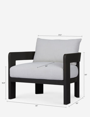 Kade Outdoor Metal Accent Chair : Ivory