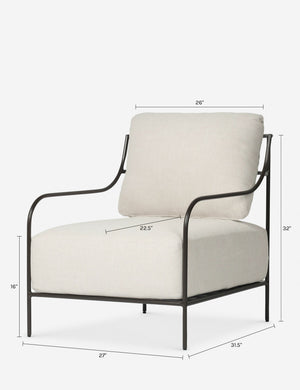 Riotta Outdoor Accent Chair : Cream