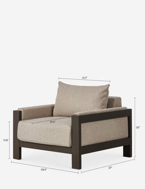 Sanford Outdoor Metal Accent Chair : Bronze